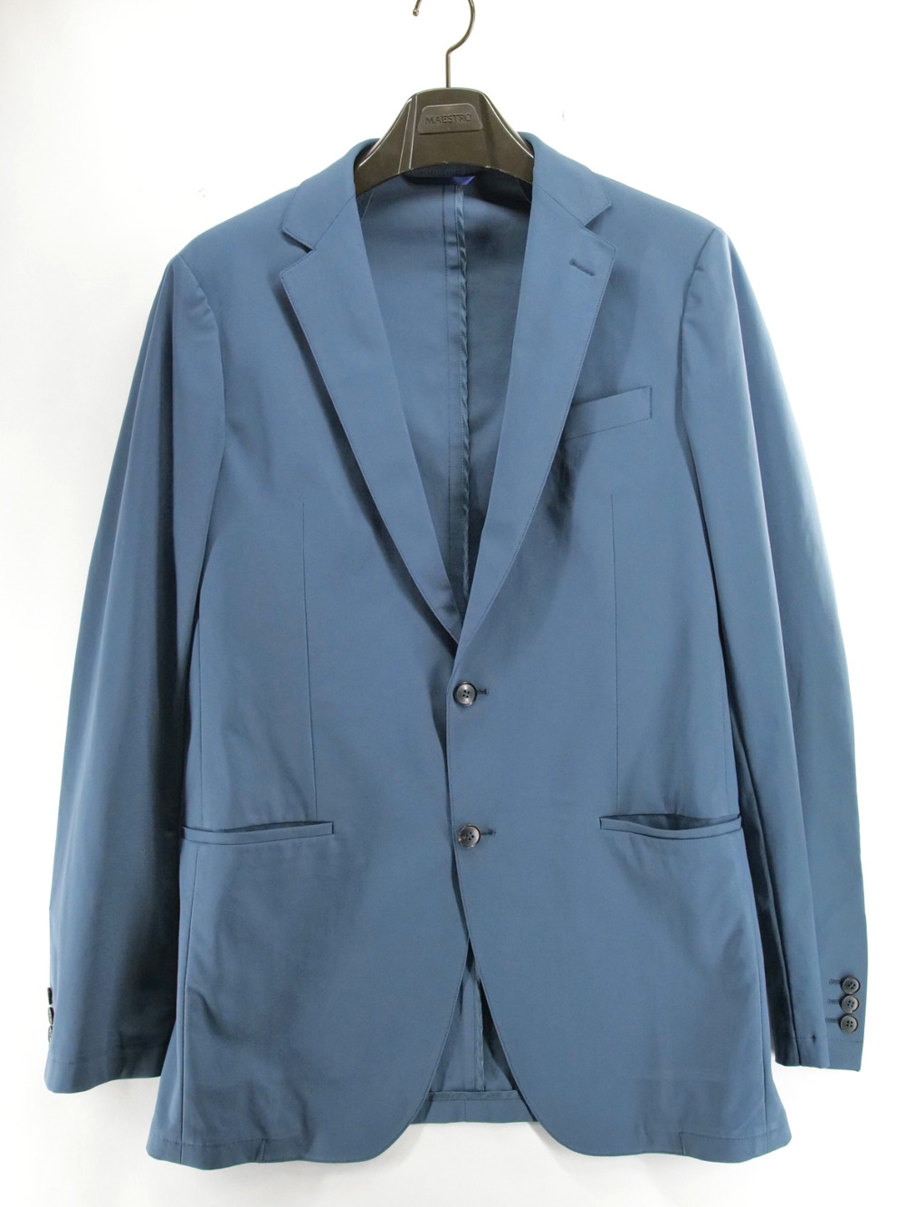 Sene Blazer Jacket Men 40 Blue Single Breasted Formal Business 2 Button